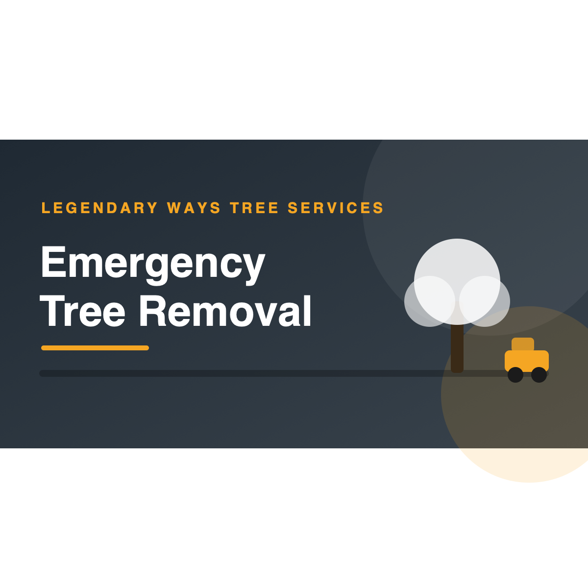 Emergency tree removal crew responding to storm damage