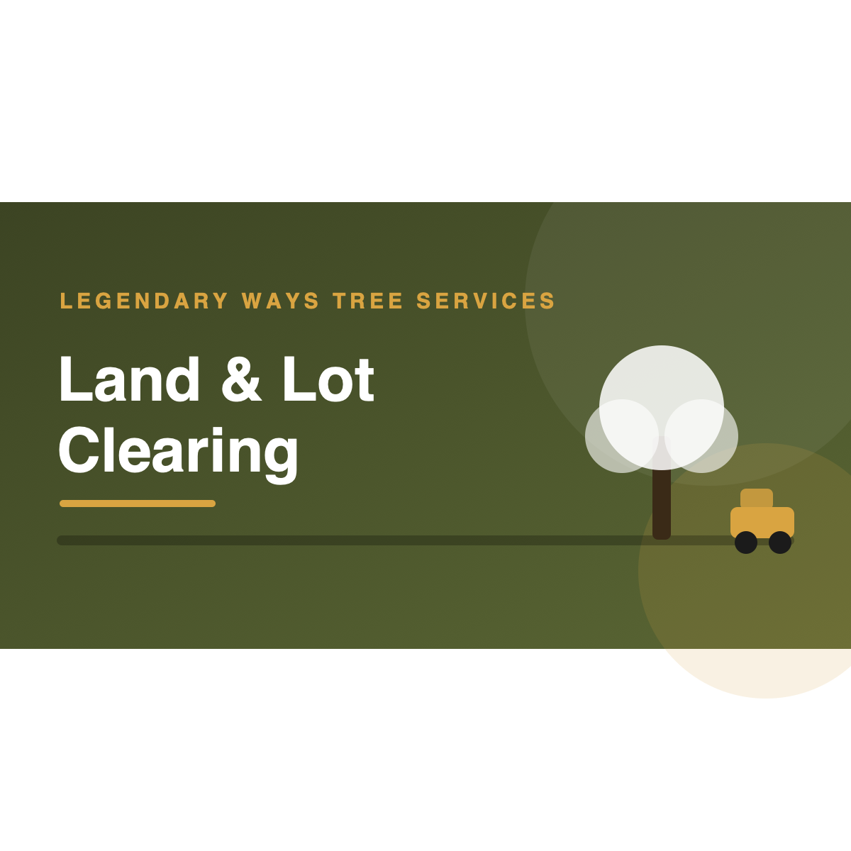 Land clearing equipment preparing a wooded lot for construction
