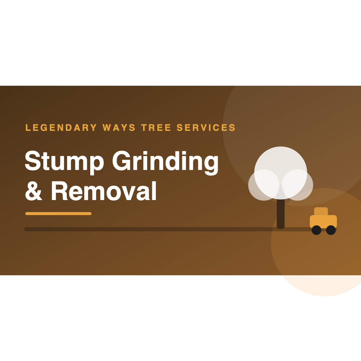 Stump grinding machine chipping a tree stump below grade